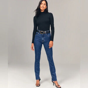 Abercrombie & Fitch Ultra High Rise 90s Slim Straight Jean Dark Size 31 | 12L